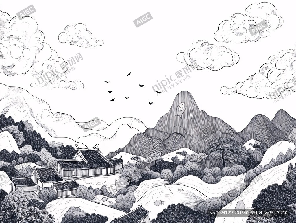 弇山园插画