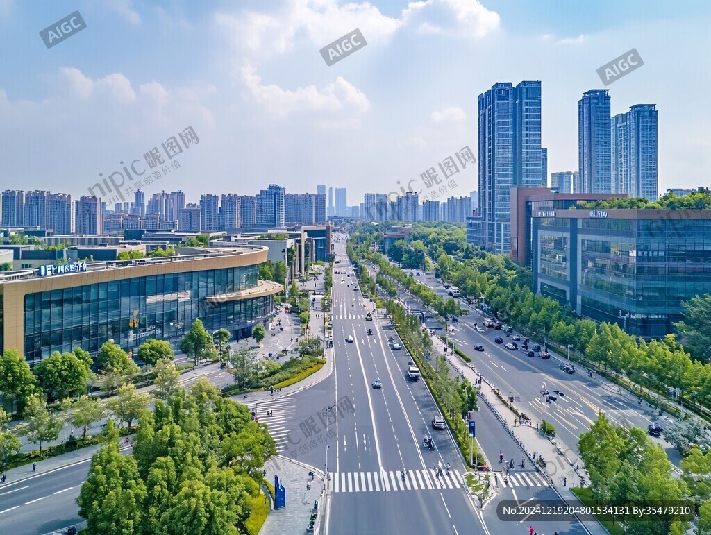 花桥城市航拍
