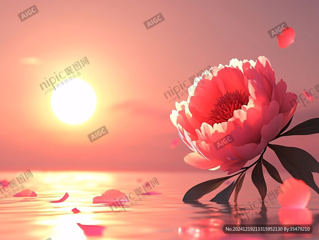 渐变风花朵