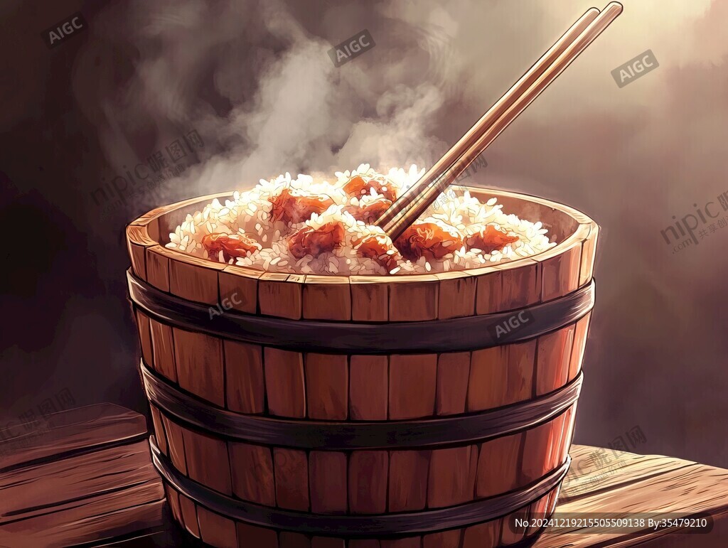 木桶蒸饭
