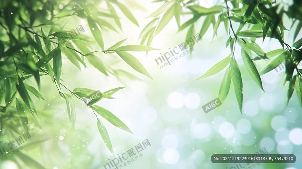 唯美竹叶背景
