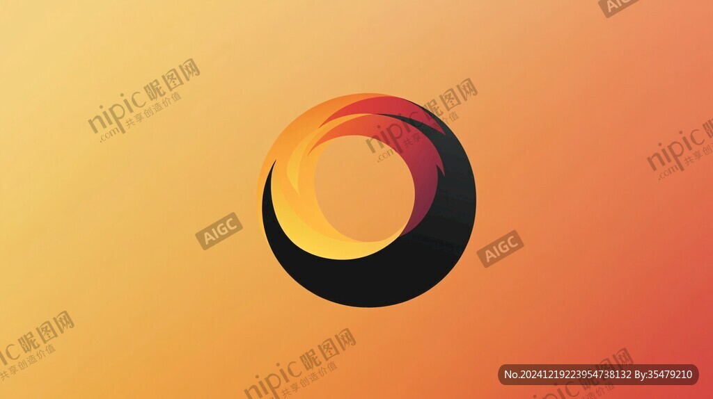 转面渐变logo