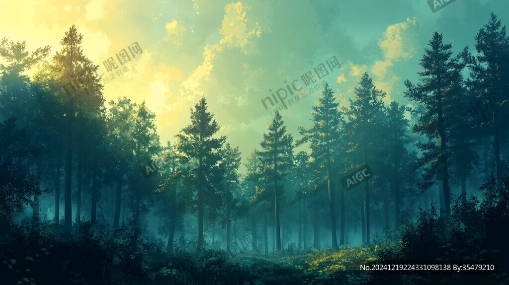 树木风景梦幻森林
