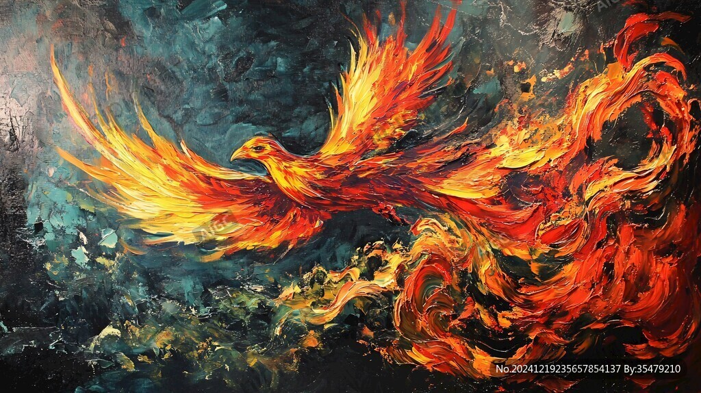 火凤凰插画