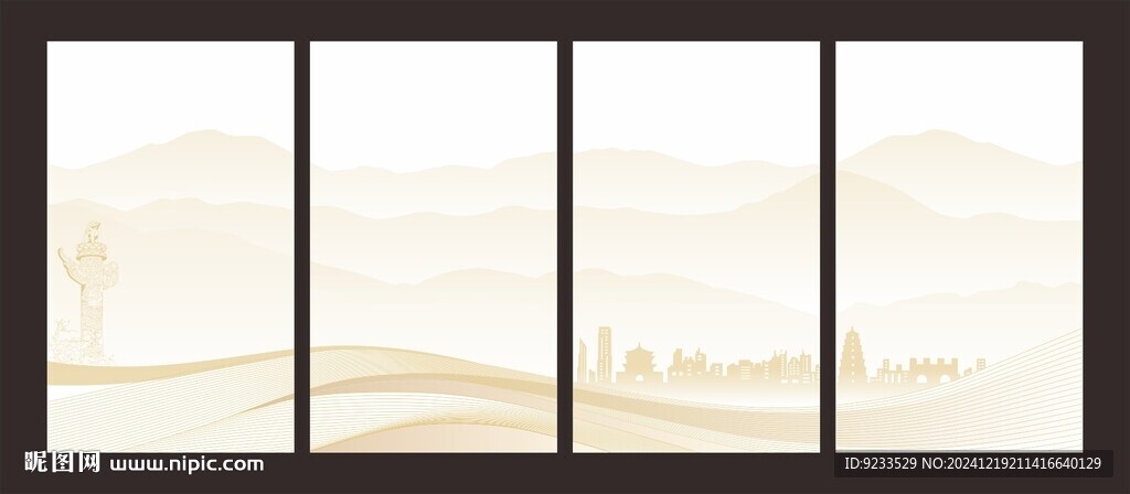 金色展板背景