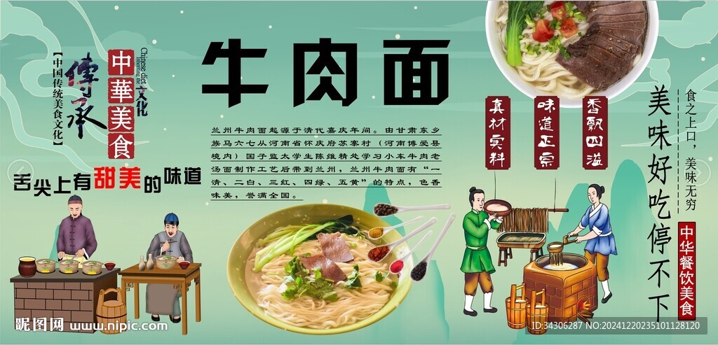 牛肉面背景墙