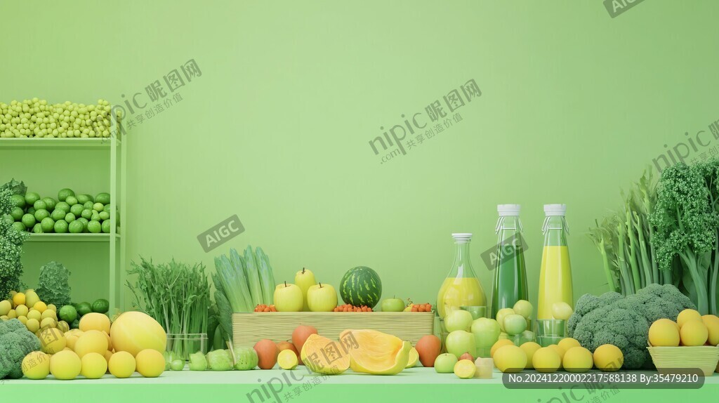 绿色背景绿色食品