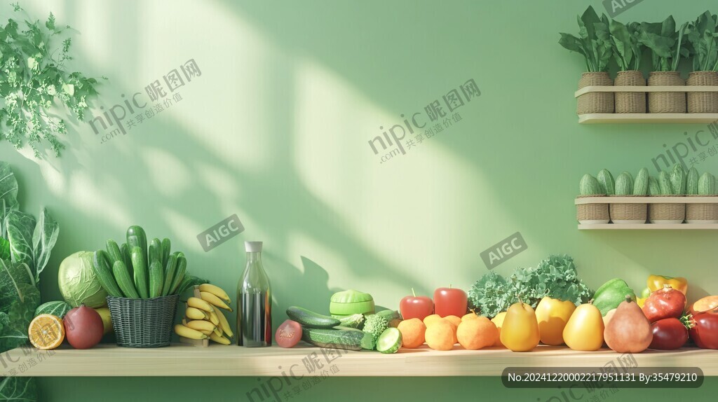 蔬果背景墙