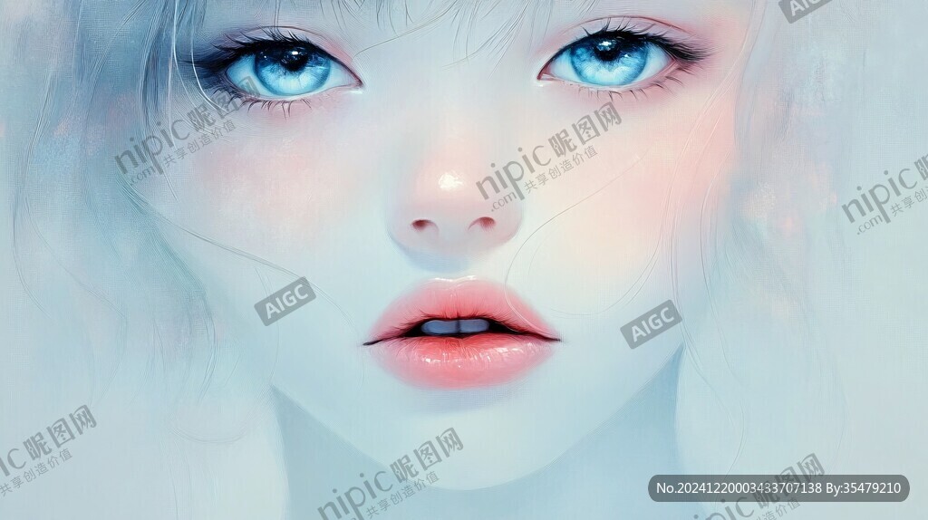 数字美女插画