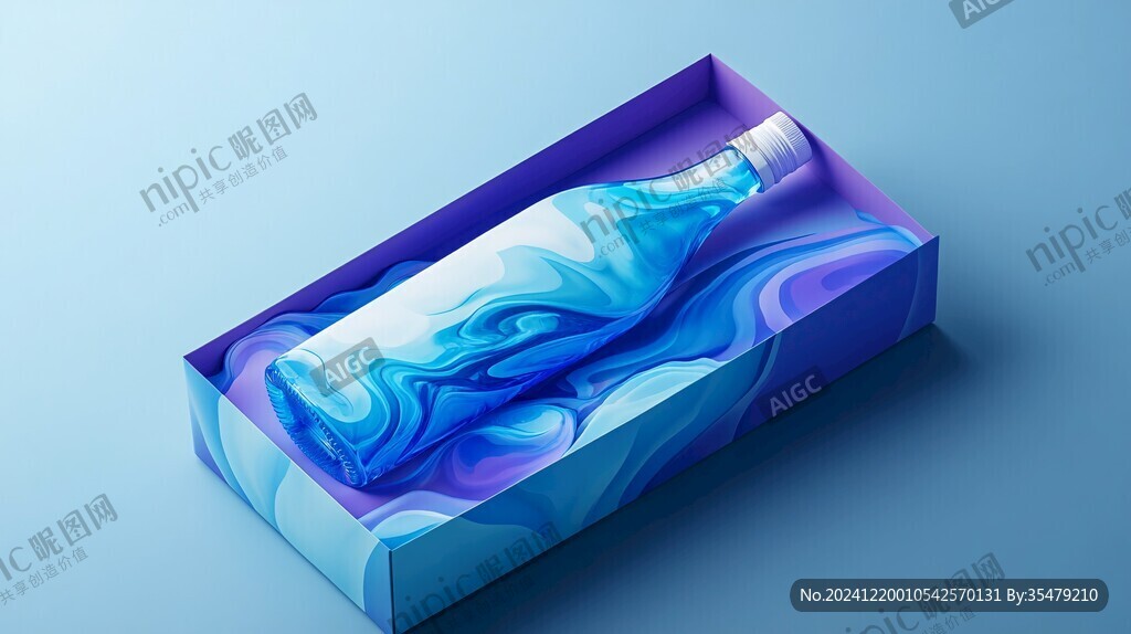 矿泉水包装插画