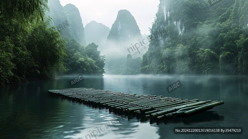 江中竹筏
