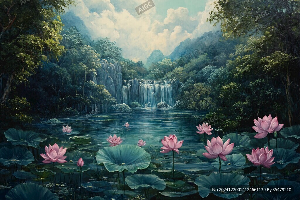 3d荷花背景