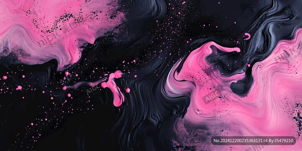紫色梦幻流体画