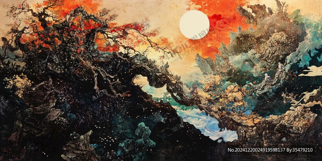 意境画流彩画