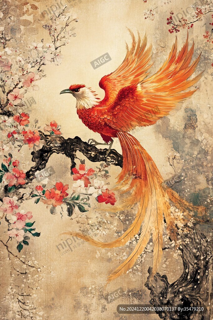 凤凰朱雀插画