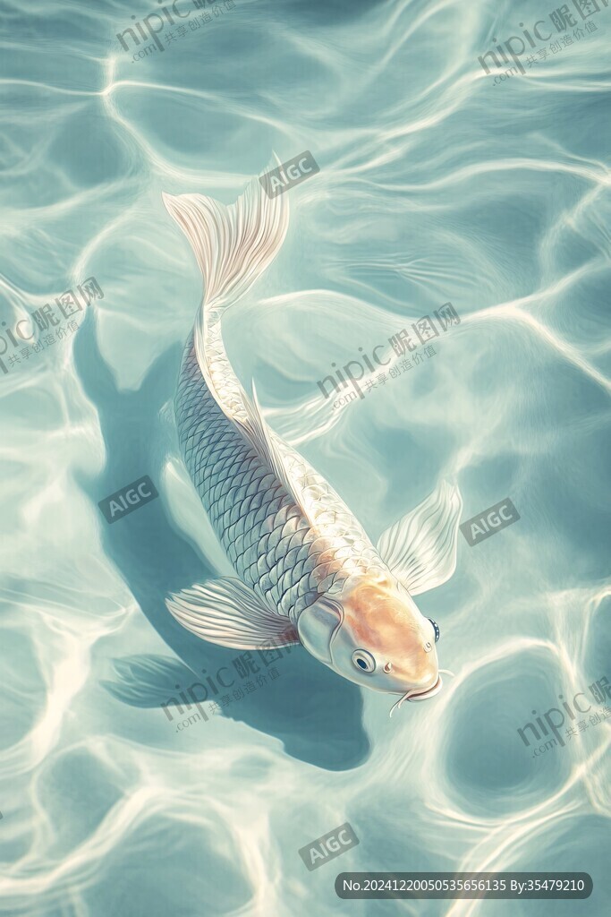 卡通写实红鲤鱼