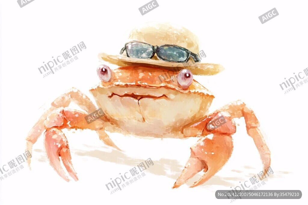 面包蟹插画