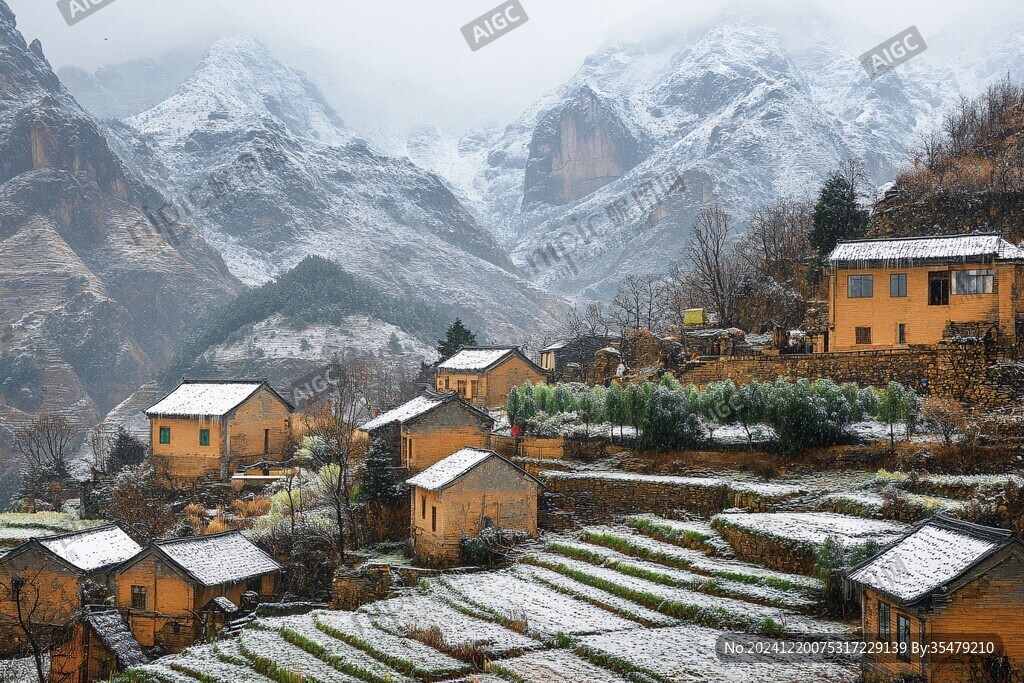 山村初雪