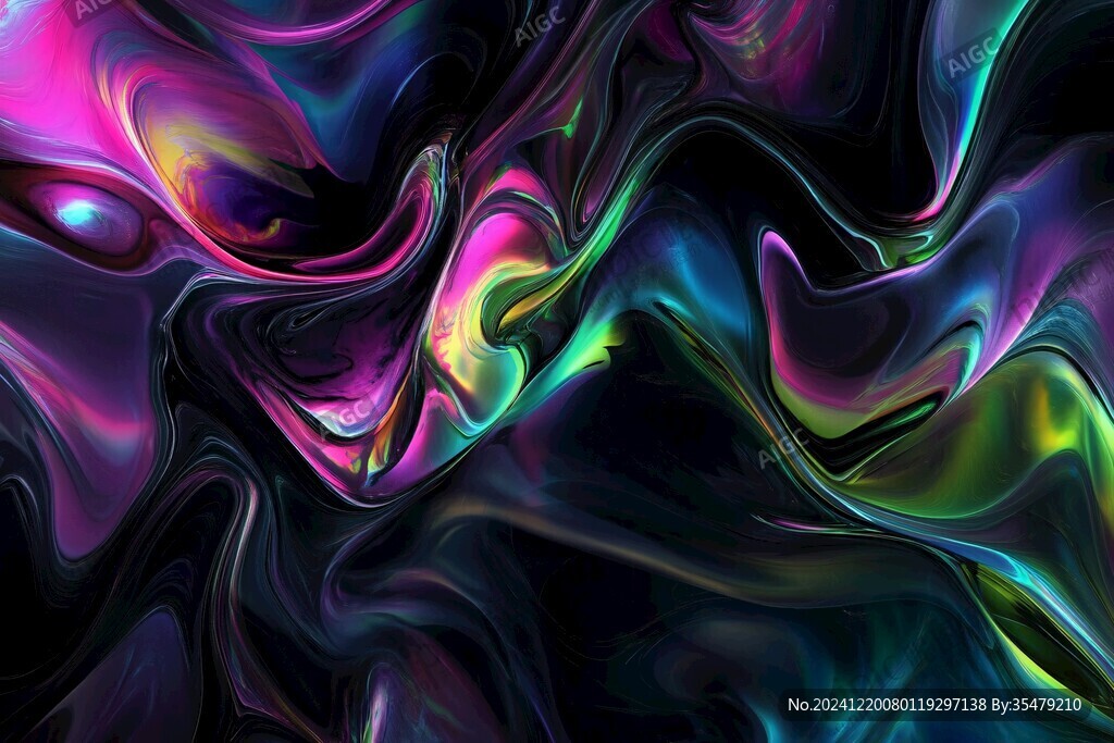 幻彩流体抽象线条背景