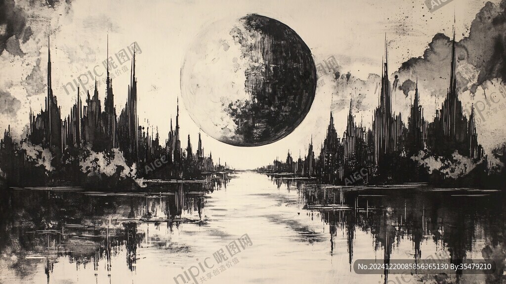 星月河幻想插画