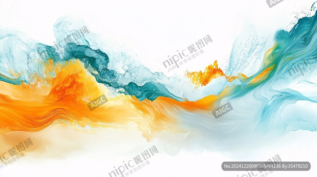 抽像艺术意境山水线条
