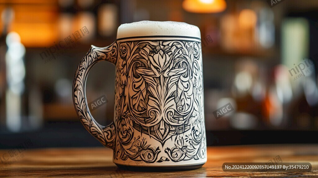 龙柄啤酒杯
