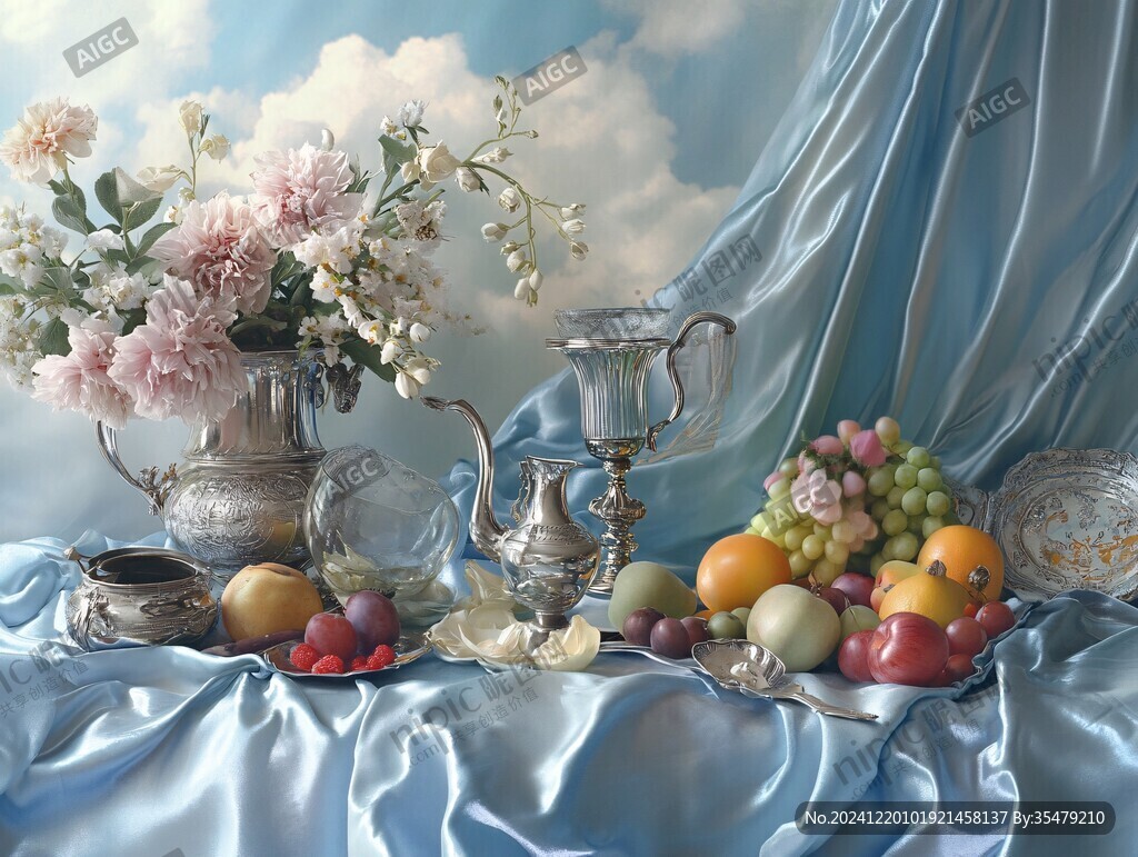 欧式静物油画