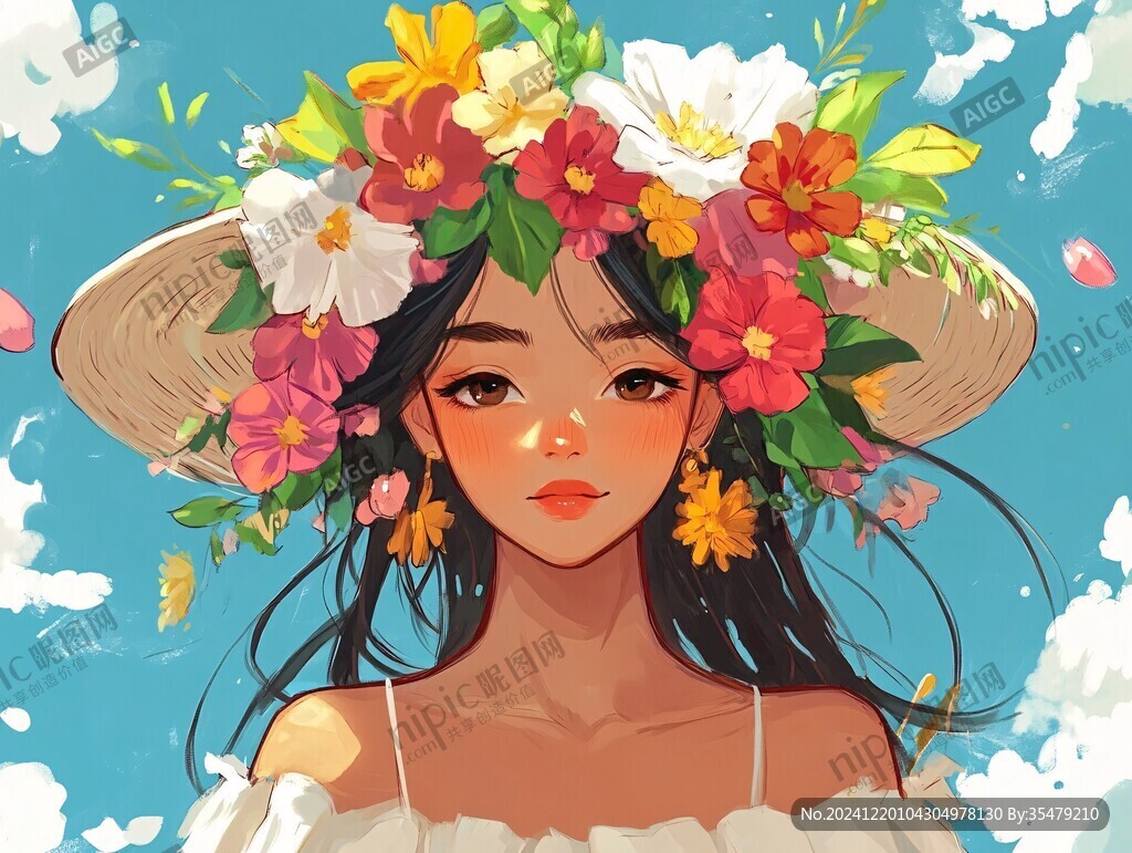 花季少女插画