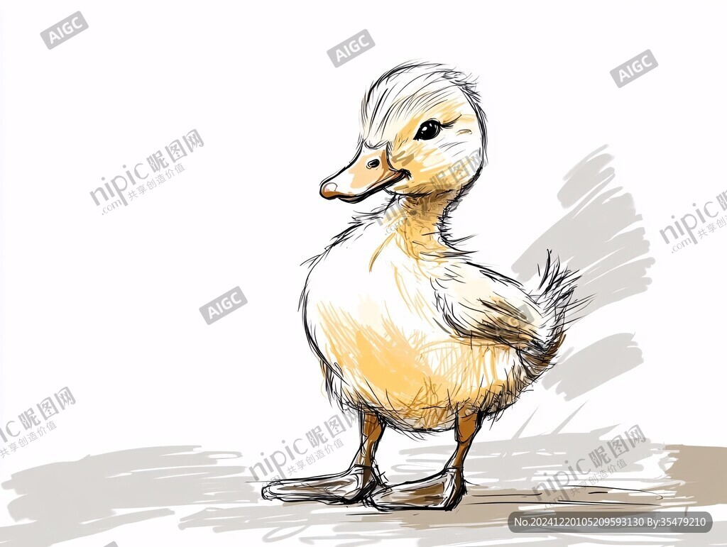 小鸭手绘