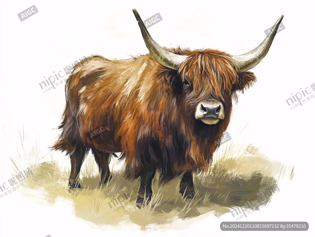 野牦牛插画
