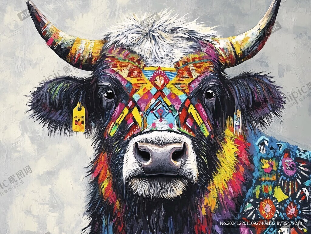 牛艺术装饰画