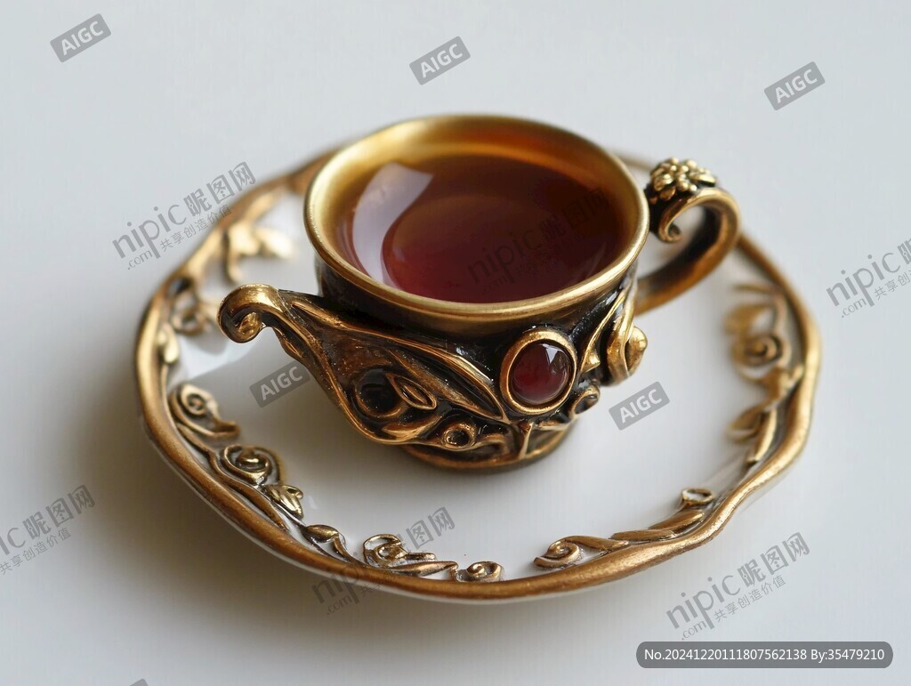 镶金兽首玛瑙杯
