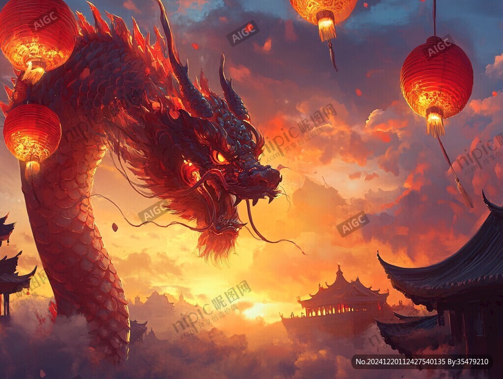 龙年横版插画