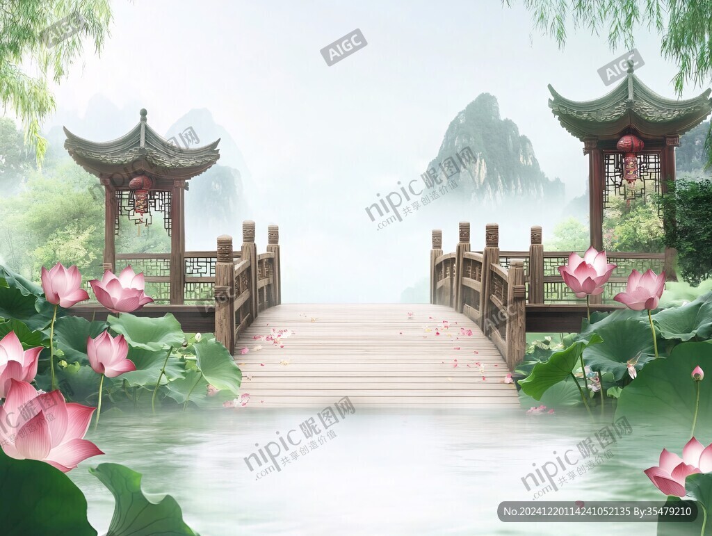 荷花湖畔粤剧背景
