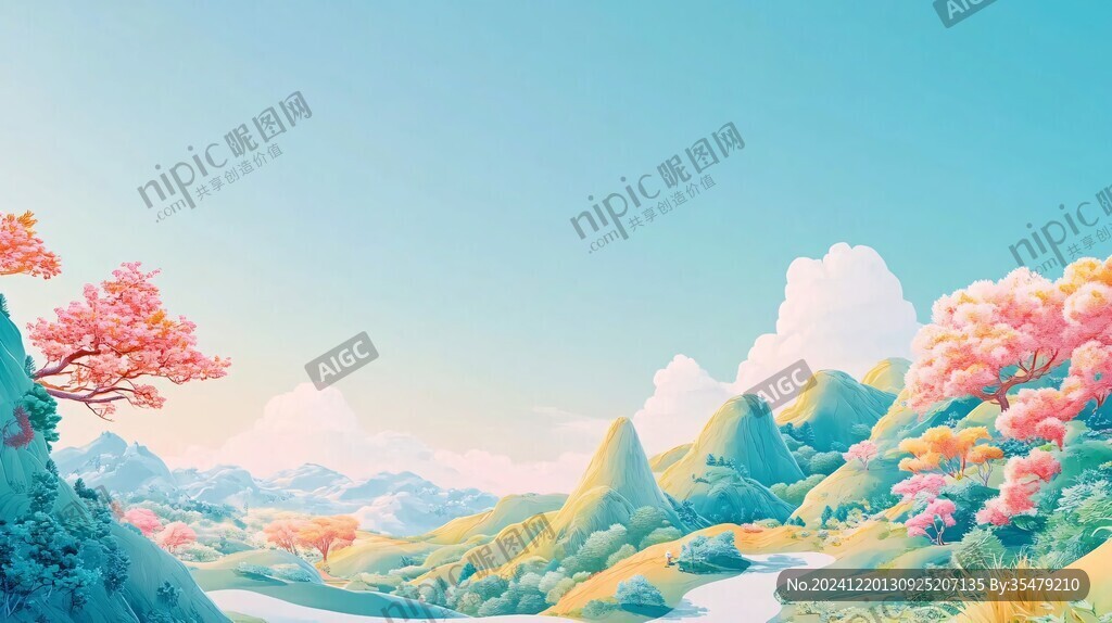 风景场景插画