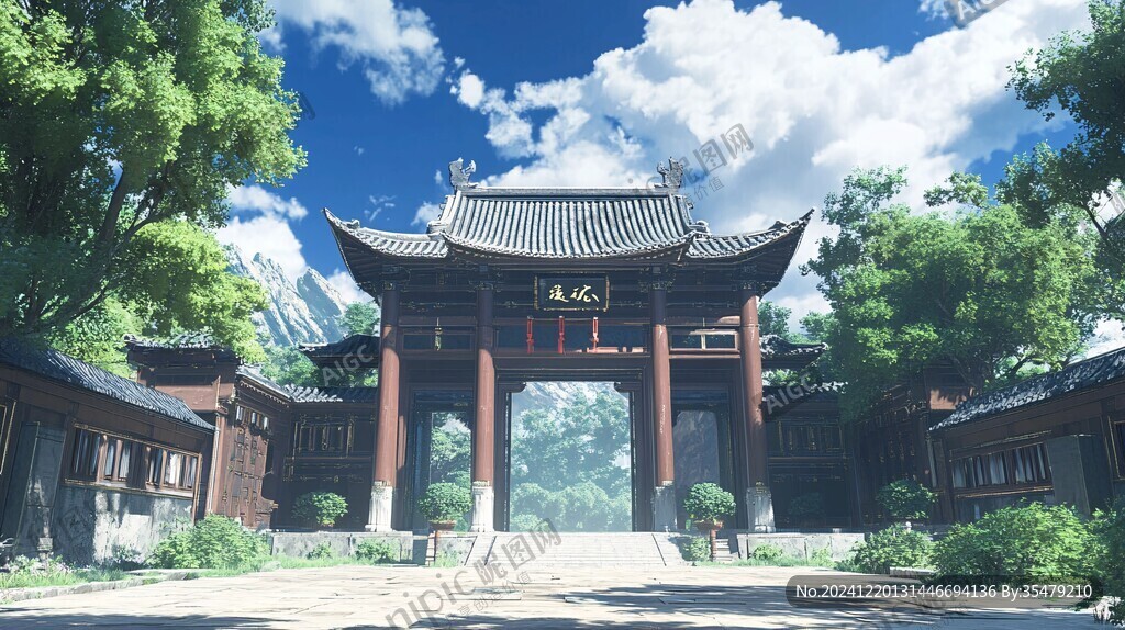 半月城般若香台牌楼