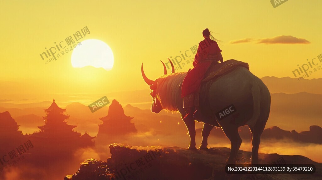 神仙骑牛
