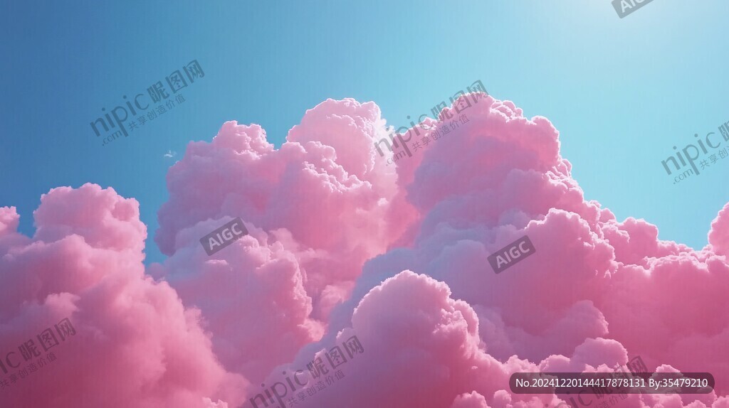 动画粉色云朵