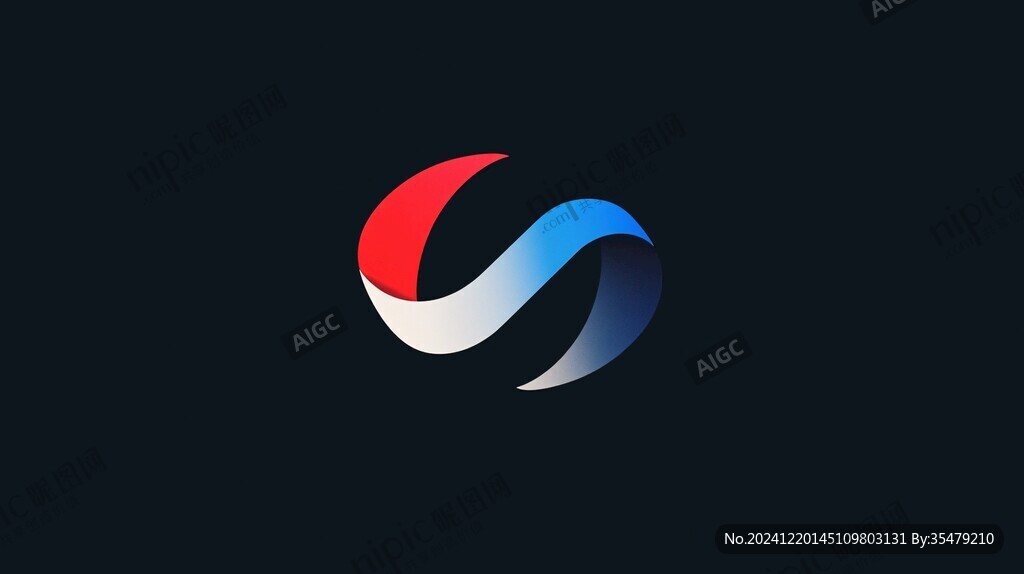 红蓝色调logo