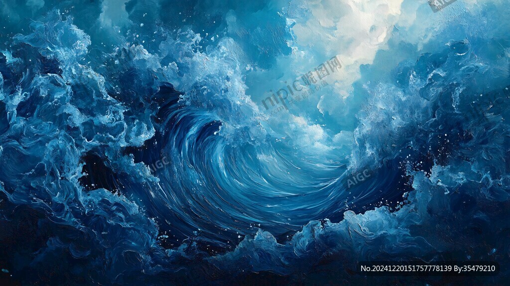 浪花插画
