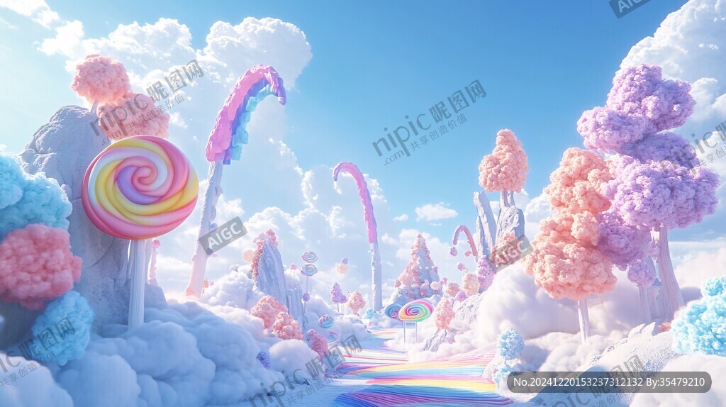糖果世界插画