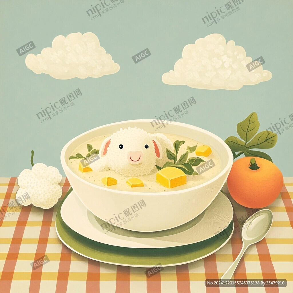 豆泡儿汤插画