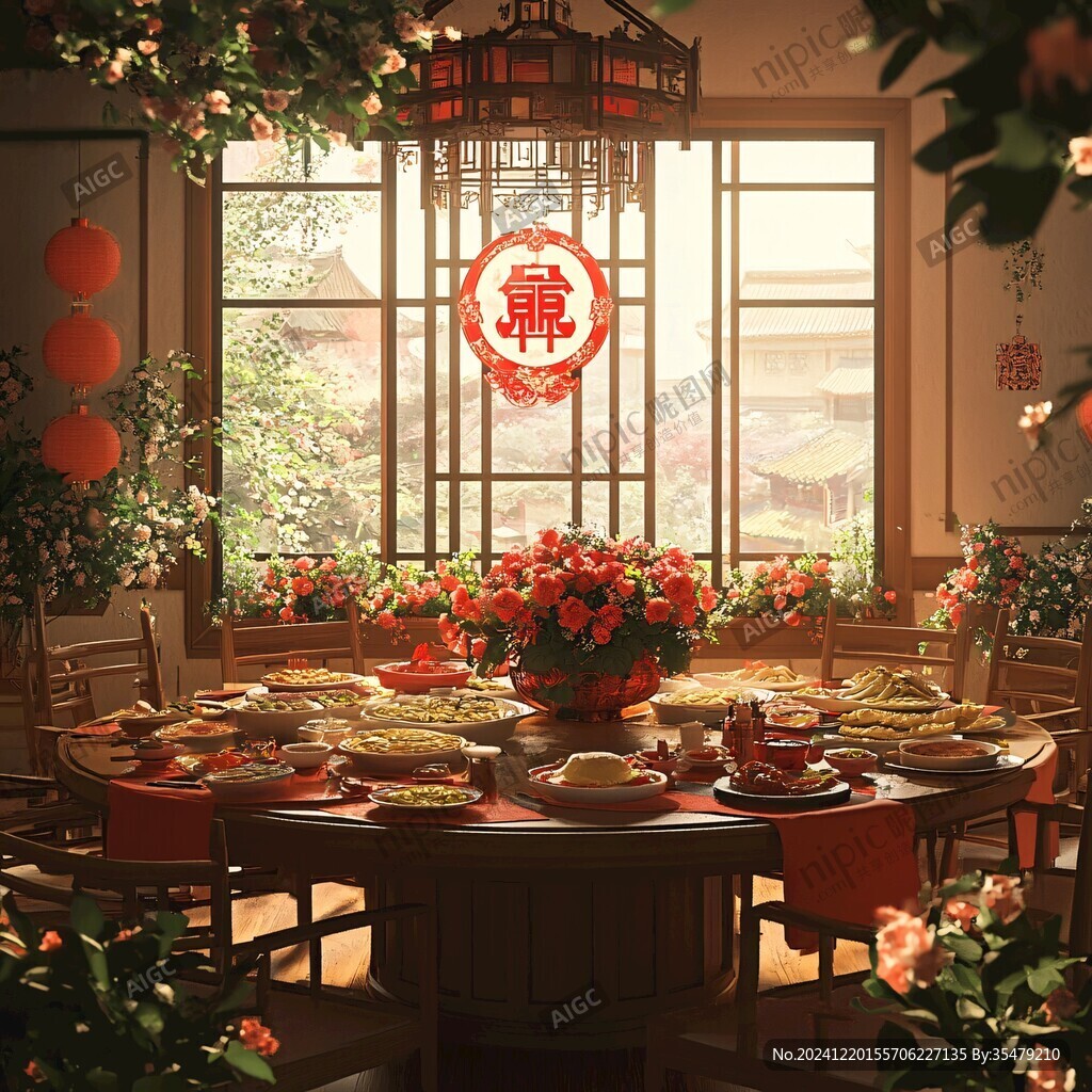 复古喜宴场景