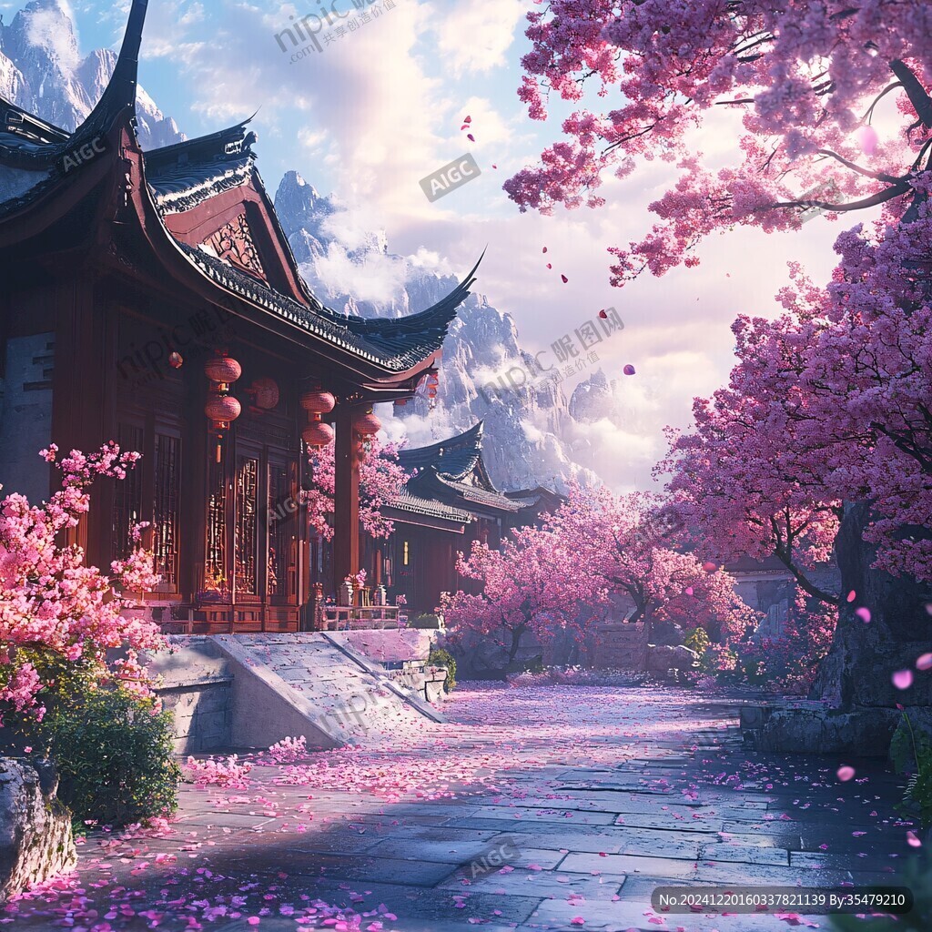 古风场景春暖花开