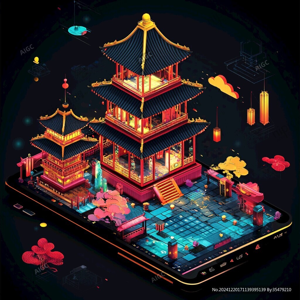 楼阁插画