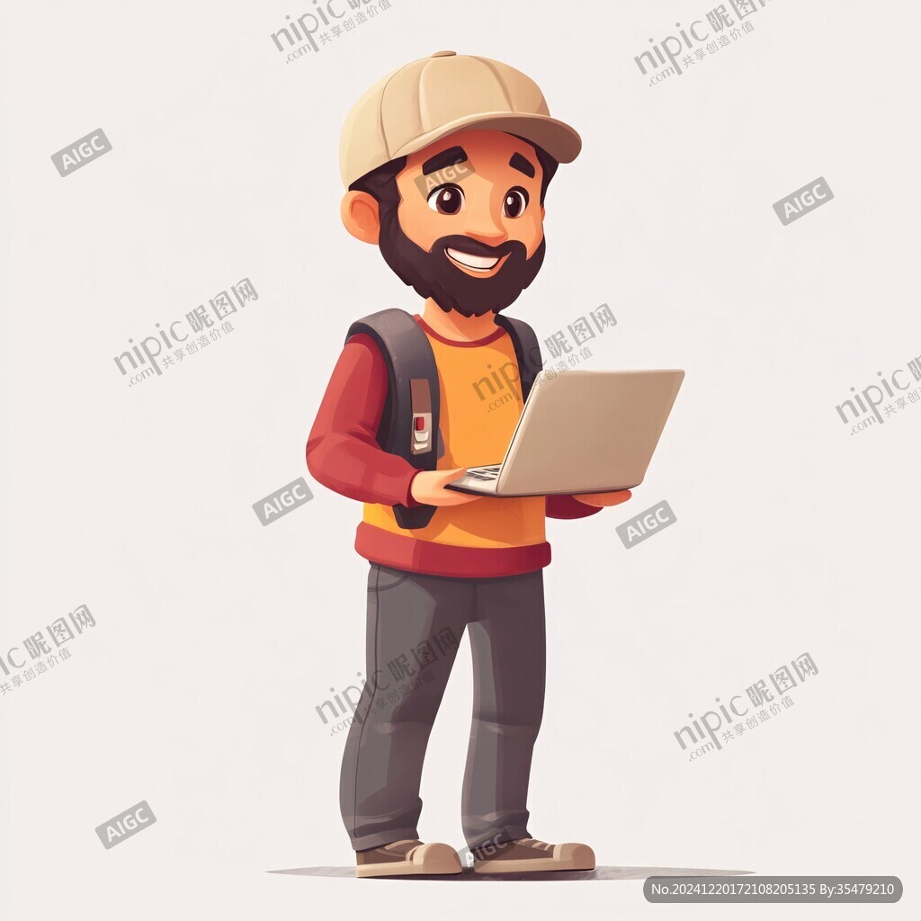 卡通年轻维修师傅头像