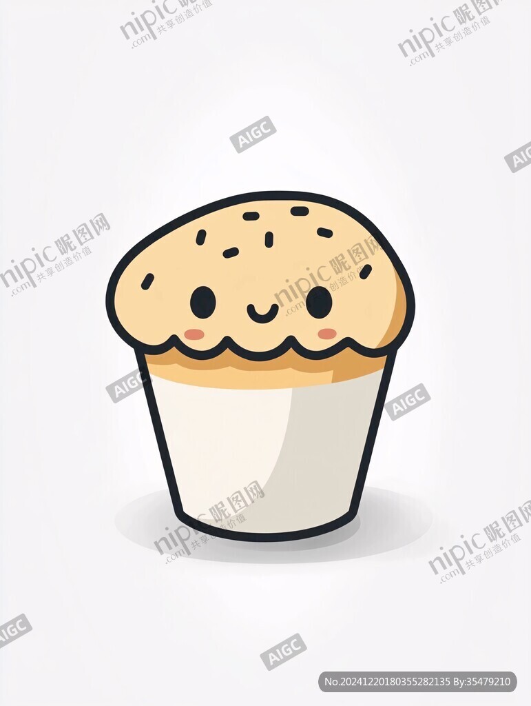 麦芬面包插画