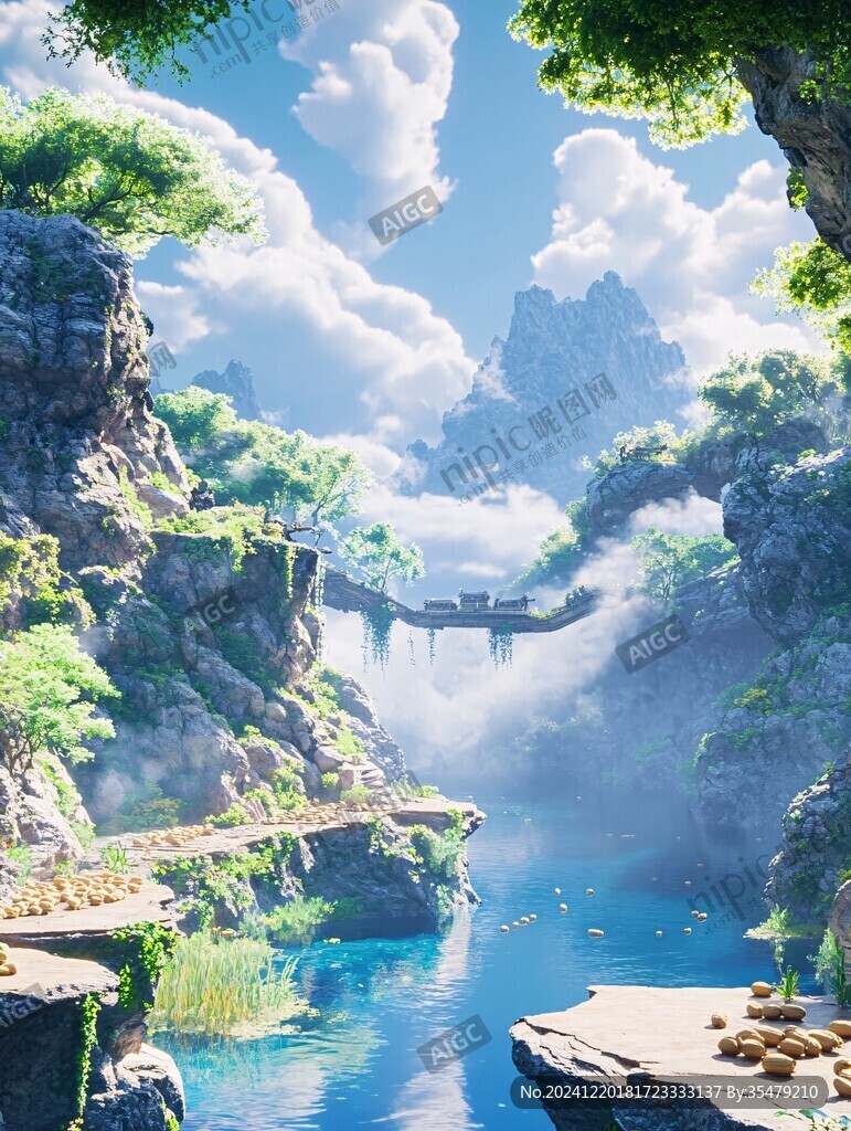 古风山水场景