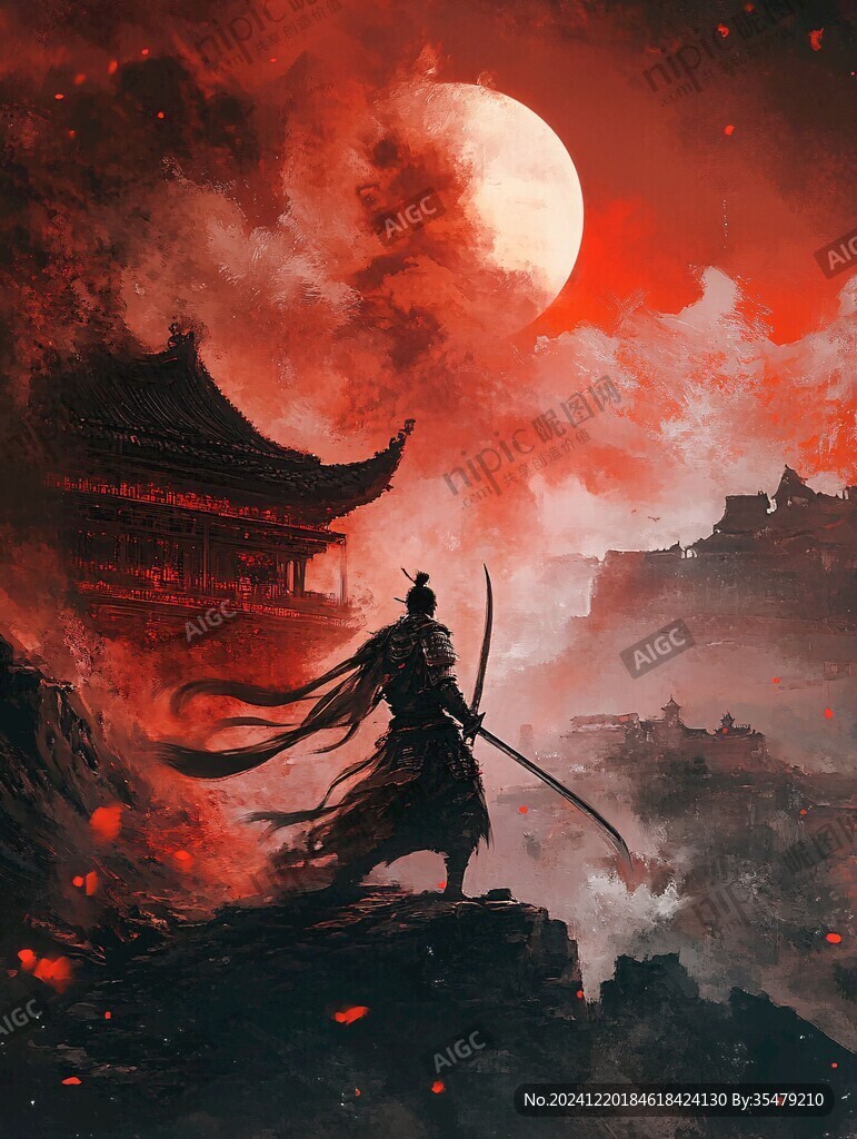 武侠封面插画