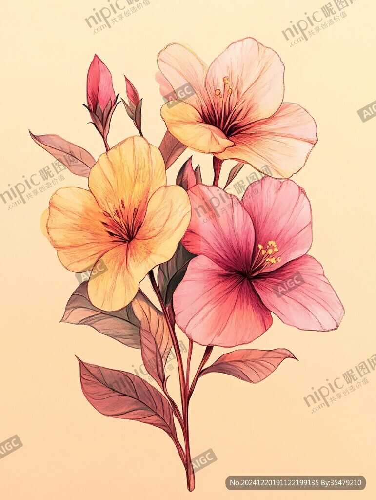 花卉临摹